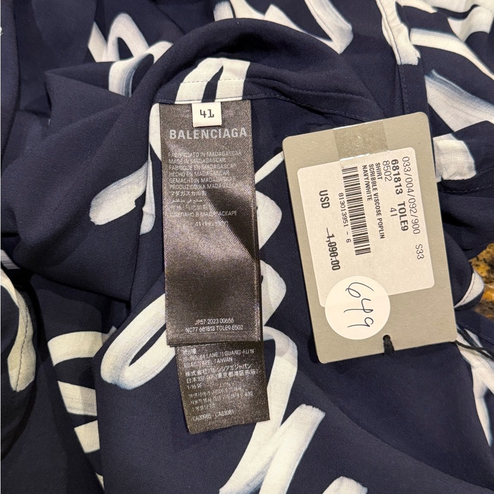 Balenciaga All Over Cursive Script Logo Minimal N… - image 11